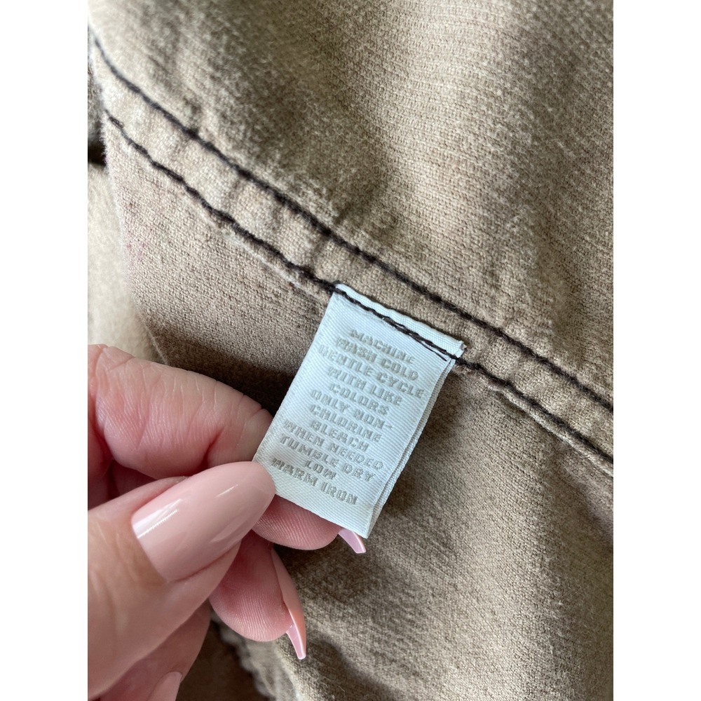 Charter Club Petite Corduroy Jacket Paisley Print Brown Button Front Boho Fall - Picture 7 of 10